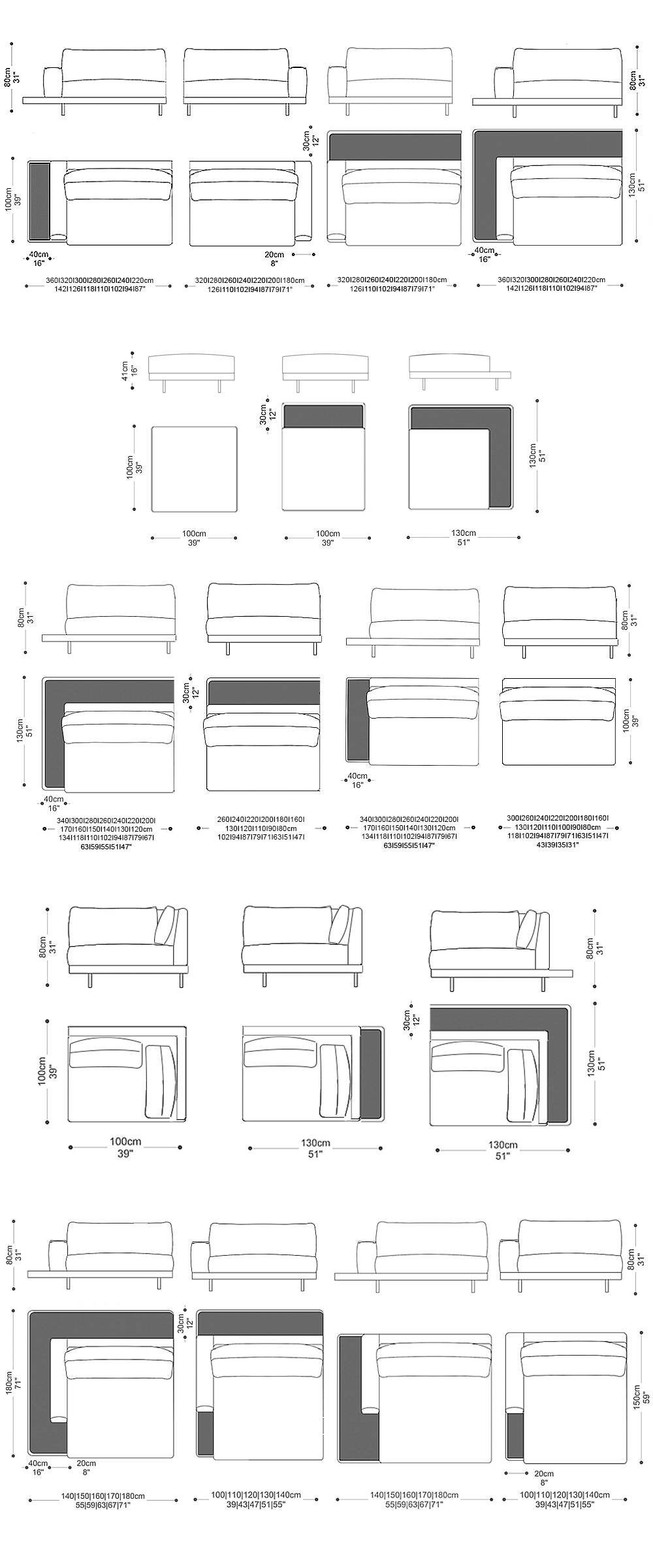 Image of the complete dimensions of the product